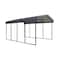 Arrow Storage Products Carport, 12 ft. x 20 ft. x 9 ft. Charcoal CPHC122009 - alternate 1